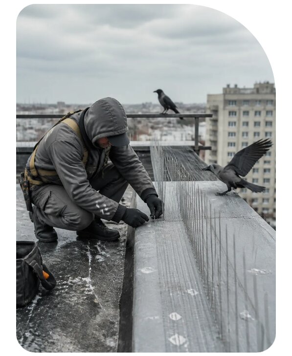 Защита от ворон под ключ в Йошкаре-Ола по цене от 5113 р. | Сенат-Шкр
